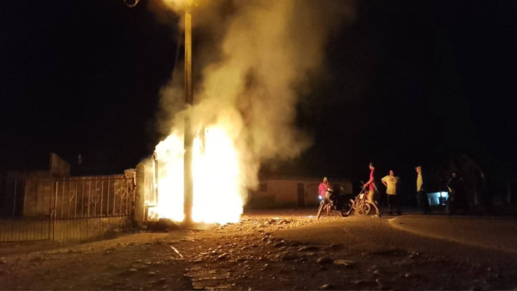 Incendio provocado en El Naranjito San Luis Potosí hoy 15 de marzo