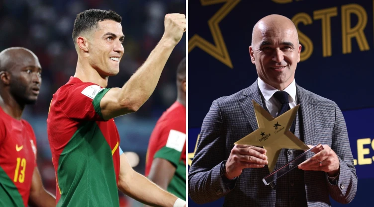 Roberto Martínez y Cristiano Ronaldo