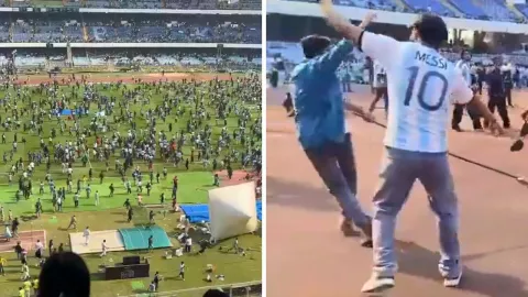 El evento en honor a Messi terminó con incidentes y detenidos