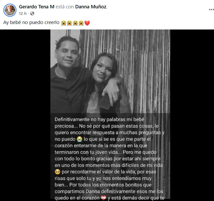 Mensajes de despedida para Danna Muñoz