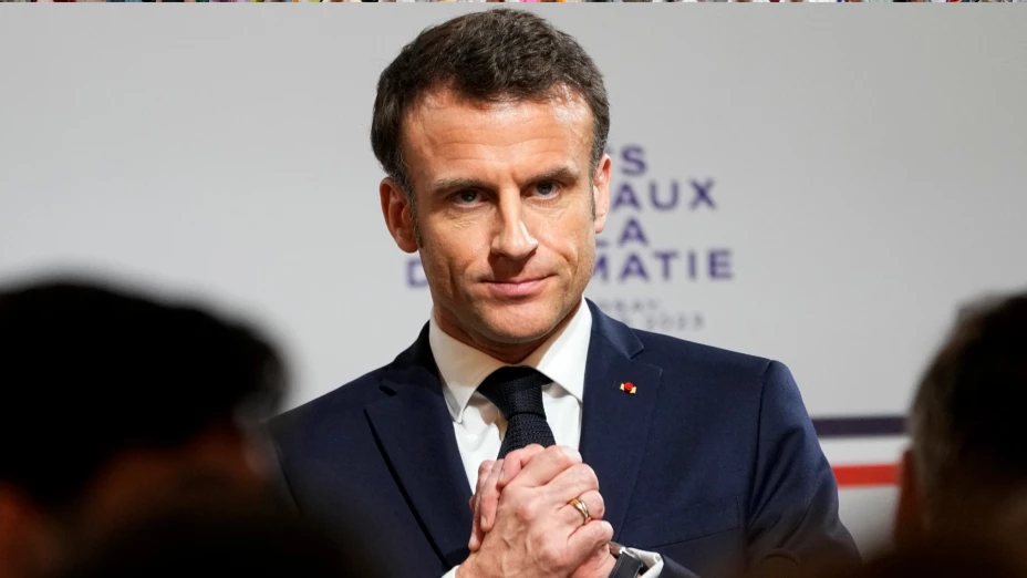 Emmanuel Macron en una conferencia sobre Democracia en París