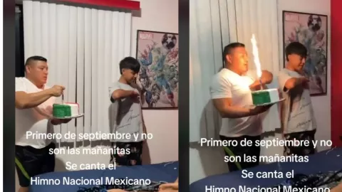 Le cantan el himno nacional en lugar de las mañanitas