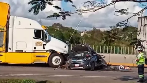 El accidente ocurrió en la autopista Córdoba–Veracruz a la altura del kilómetro 294