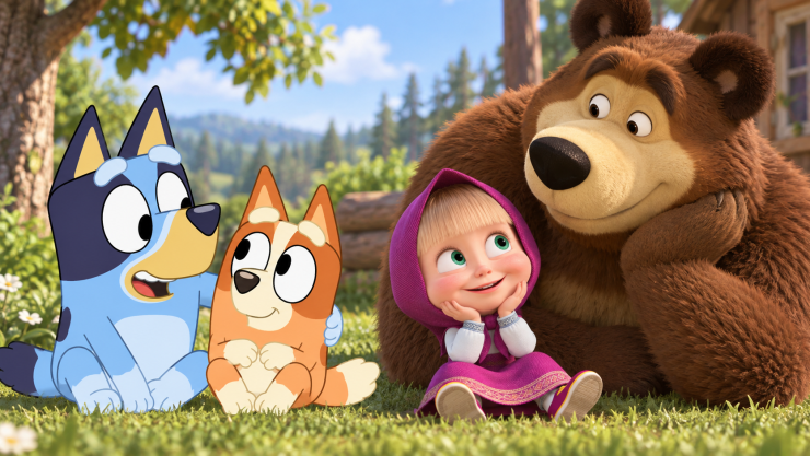 4 capítulos de Bluey y Masha y el Oso para aprender a educar a tus hijos con inteligencia emocional