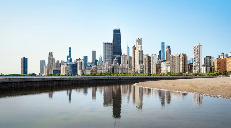 Vista de la ciudad de Chicago, Illinois