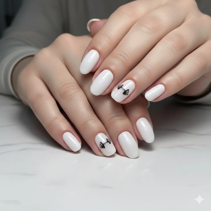7 diseños de uñas con dibujos de mancuernas de gym: son hermosas para cualquier tipo de piel
