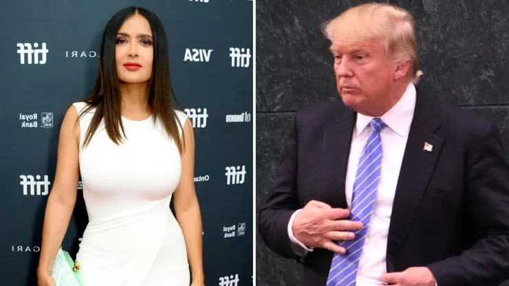 salma hayek y donald trump