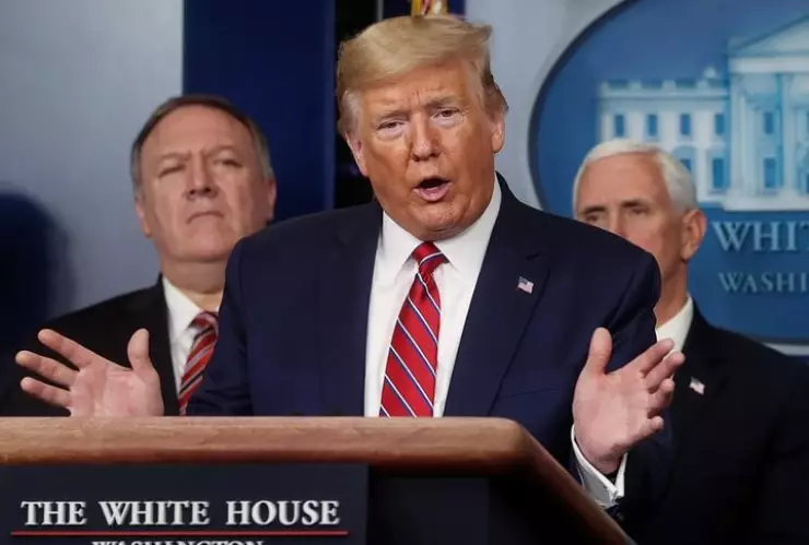 El presidente de Estados Unidos, Donald Trump, durante una conferencia de prensa sobre el combate al coronavirus, en la Casa Blanca, Washington