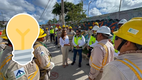Cancún_ Supervisan trabajos de la CFE para frenar apagones en las avenidas Huayacán con Kabah y Las Torres.jpg