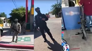 Madre encara a policías y a la Marina tras abuso de autoridad contra su hijo menor en Ciudad Obregón