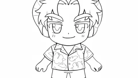 Plantilla Baby Saja para imprimir y colorear
