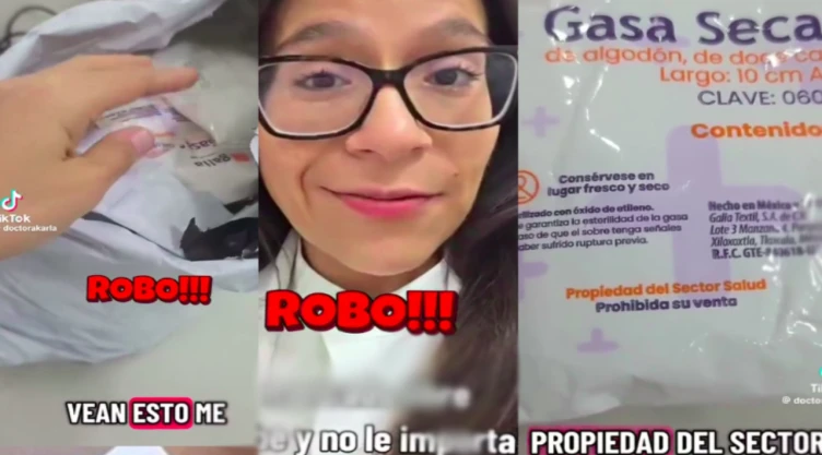 Insumos médicos públicos a la venta.