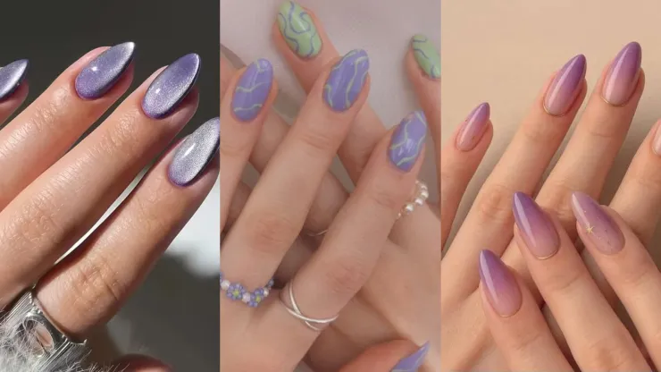 uñas lilas