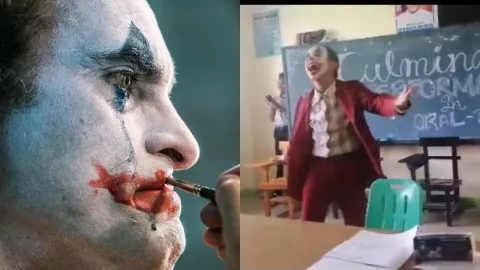 Alumno vestido del Joker ataca a su profesor con arma blanca en el salón de clases