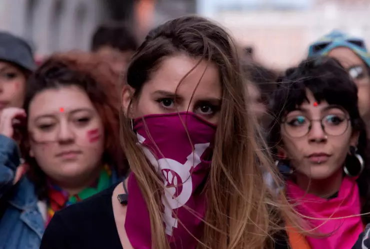 Feminist Movement ‘Non una di Meno’ Protest Against Violence Towards Women"n