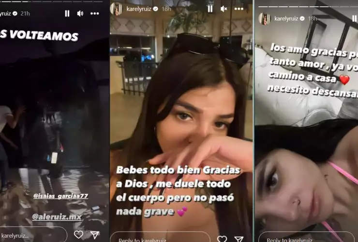 “Me duele todo el cuerpo” Karely Ruiz sufre accidente en Tamaulipas