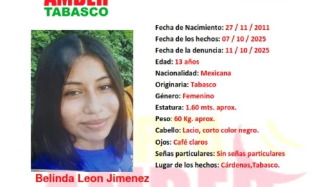 ¡Continúan las desapariciones en Tabasco! Familiares buscan Belinda León de 13 años de edad