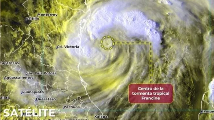 Trayectoria de la tormenta tropical “Francine”