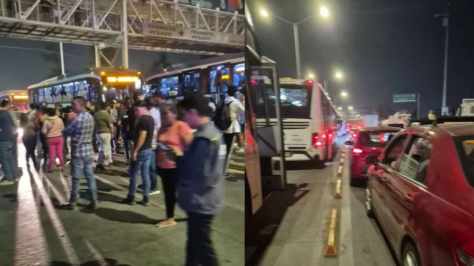 ¡No hay paso! CIERRAN Periférico Sur a la altura de Santa María Tequepexpan