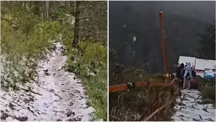 Cerro El Zamorano Colón en Querétaro, nieve diciembre 2024
