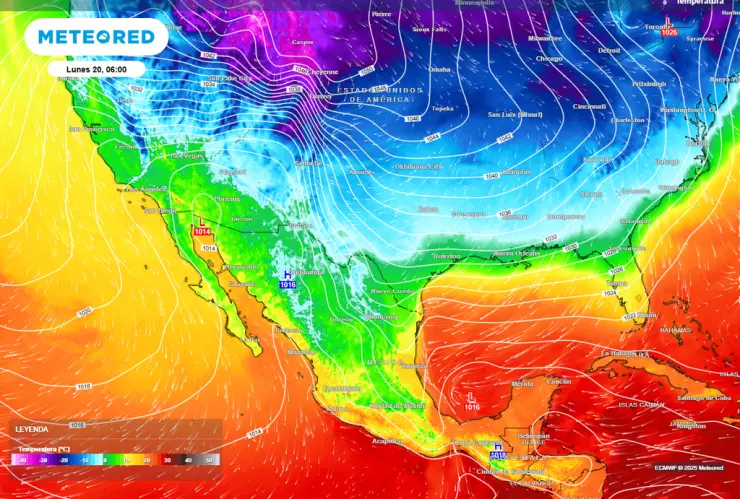 Onda gélida en camino