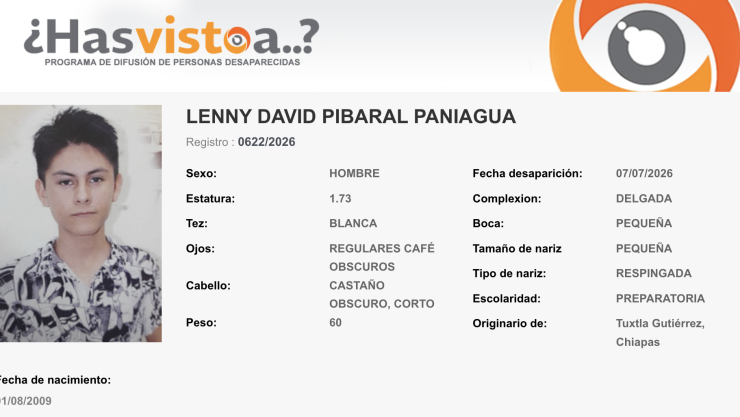 Desapareció en Tuxtla Gutiérrez