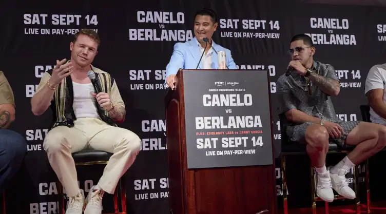 Edgar Berlanga Canelo Álvarez pelea conferencia