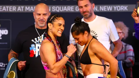 Dinamita Cruz Amanda Serrano pelea peso pluma