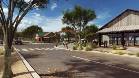 Diseño de unas calles de lo que será Silverwood.