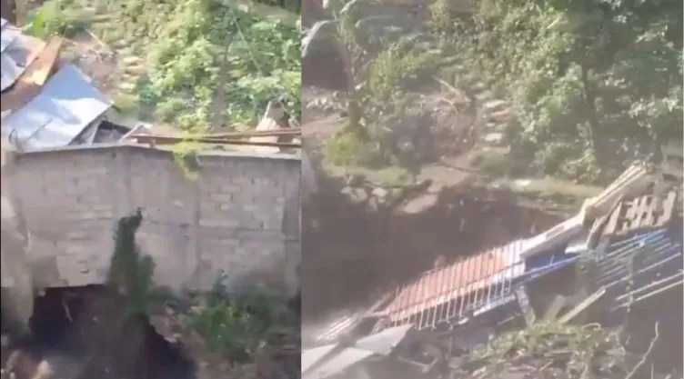Colapso de vivienda en Atizapán de Zaragoza por deslave del río Pocitos
