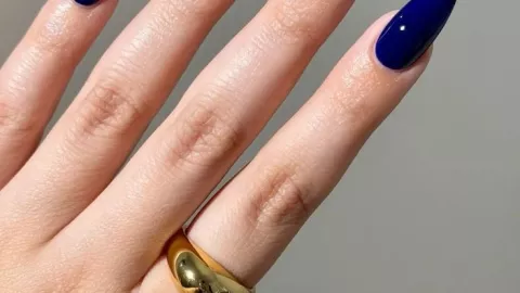 11 modelos de uñas azules sencillas, pero elegantes: poco elaboradas y hermosas
