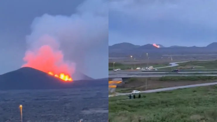 Se registra de nuevo la erupción de un volcán en la ciudad de Grindavík, Islandia