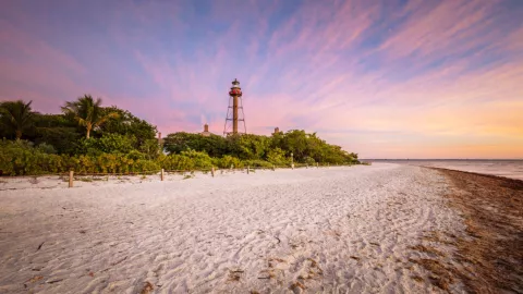 El faro de la isla de Sanibel, en Florida.