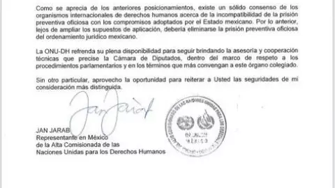 ONU diputados carta 2