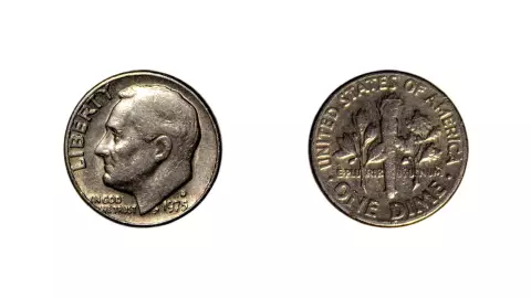 la moneda encuestión acuñada en 1975