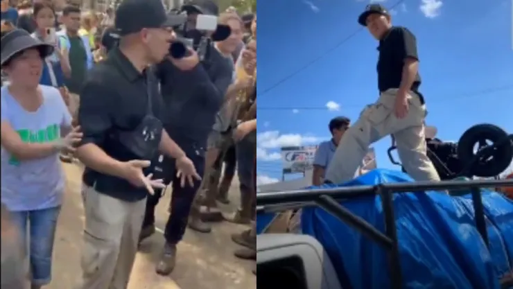 VIDEO: Yulay logra entregar víveres en Poza Rica pese a ser bloqueado por militares