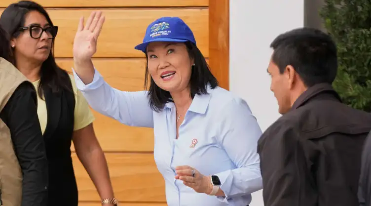 Keiko Fujimori, presidenta electa de Peŕu.