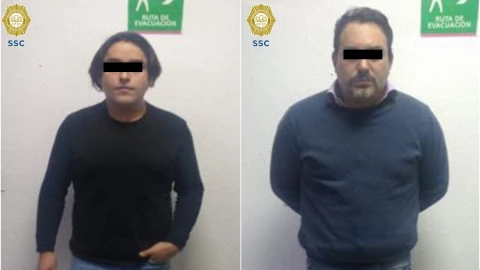 hombres detenidos estatuas Fidel Castro el “Che” Guevara.jpg