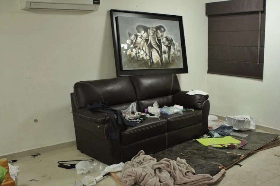 Casa donde se buscó a Joaquín Guzmán