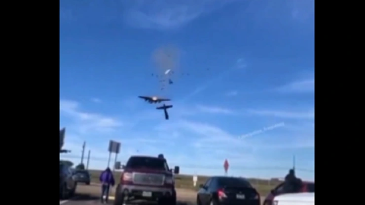 colisionan aviones en Dallas