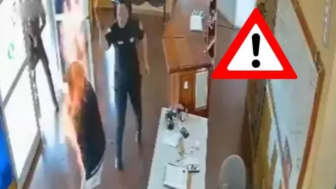 VIDEO FUERTE: Mujer de 63 años sufre graves quemaduras al prenderse fuego dentro de una comisaría en Argentina 
