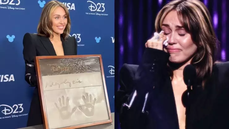 Miley Cyrus recibe el premio Leyenda Disney y llora al recibirlo; esto dijo la actriz.jpg