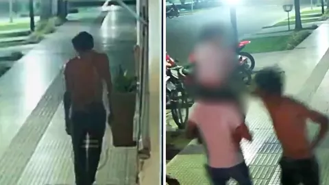 Cámaras captaron una agresión sorpresiva en una calle de Avellaneda