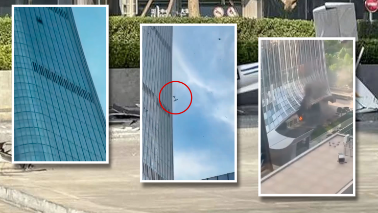 Evacúan el edificio más alto de Beijing tras el choque de una avioneta