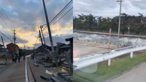 Fuerte terremoto de 7.6 sacude Japón en pleno año nuevo; hay alerta de Tsunami