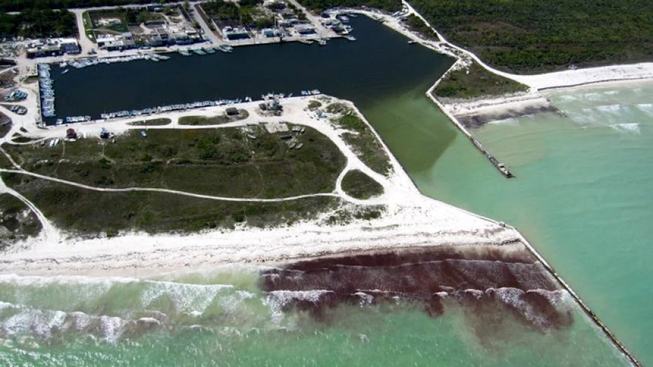 el cuyo yucatan playa azul turquesa