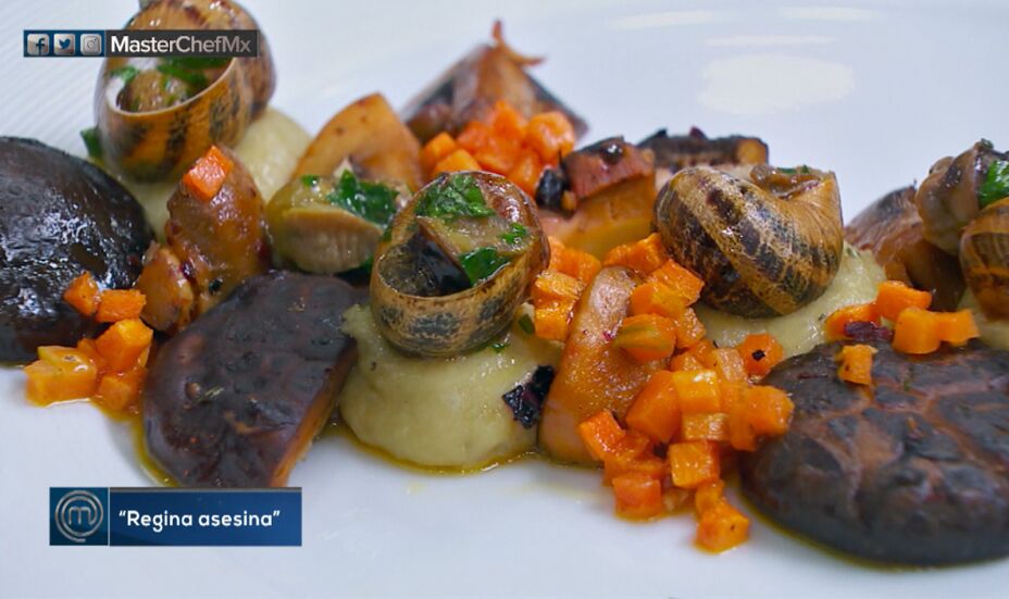 Platillos Masterchef México, caracoles, regina asesina