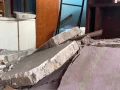 Hogar de la familia Frías después de una explosión.