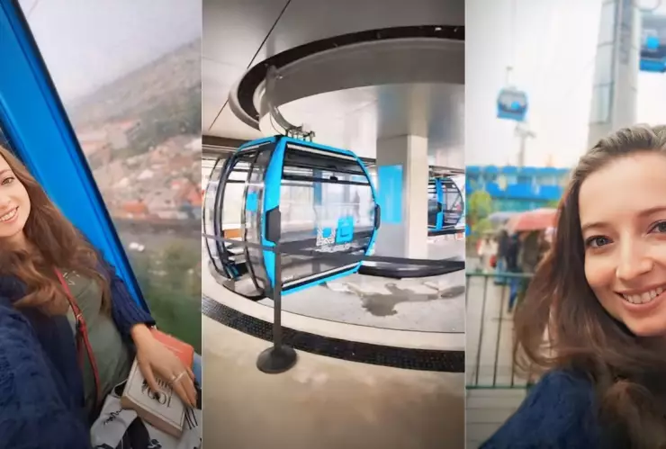 Rusa se pasea por el nuevo Cablebús de la CDMX, esto fue lo que opinó