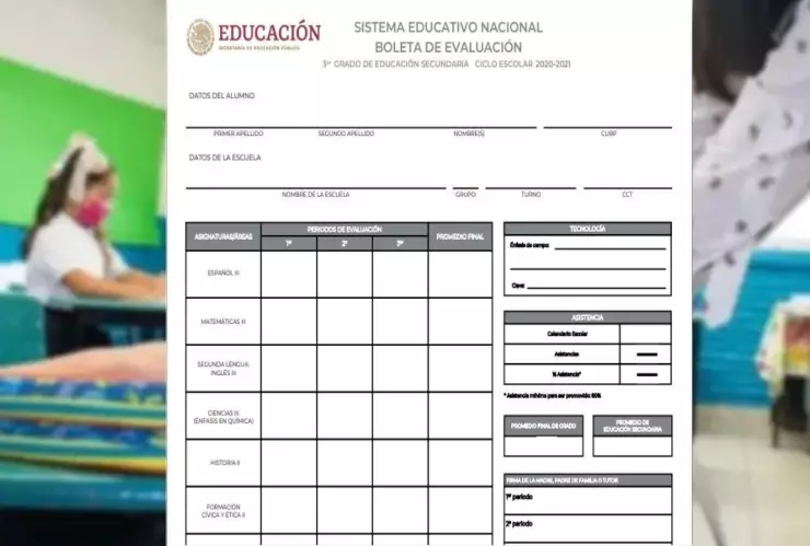 Boletas de calificaciones SEP 2023